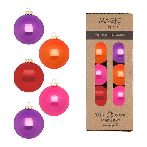 Vetro palla natale set - di, Ø