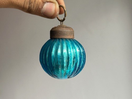 Palla vetro blu turchese - palla, di