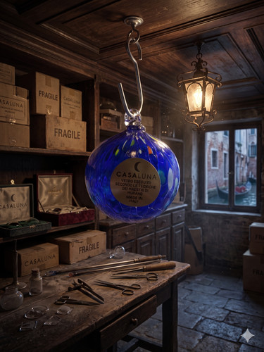 Palla natale vetro di - in,