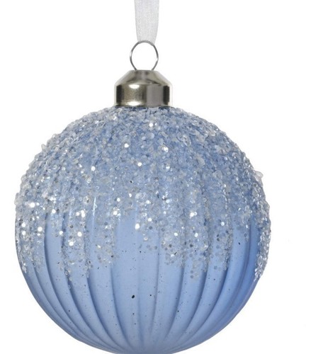 Palla natale vetro d 8cm - natale, d.8cm