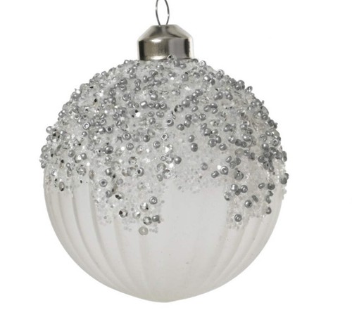 Palla natale vetro d 8cm - vetro, d.8cm