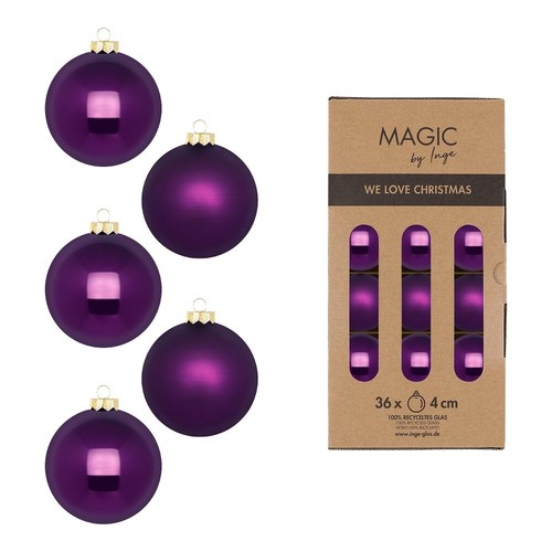 Vetro palla natale set ø - palla,