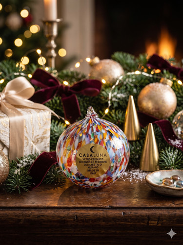 Palla natale vetro di - in,