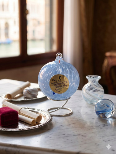 Palla natale vetro di - natale, in